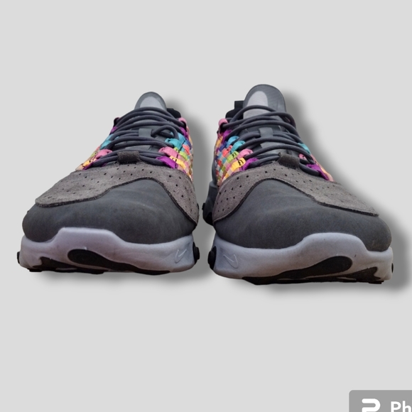 NIKE React Sertu Woven Pattern  Sneakers Size 12 Iron Gray/Black MULTICOLOR - Picture 5 of 15